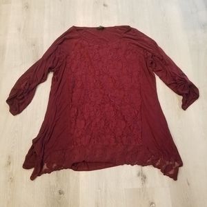 Cupio Woman 3/4 Sleeve Floral Tunic Size 1X